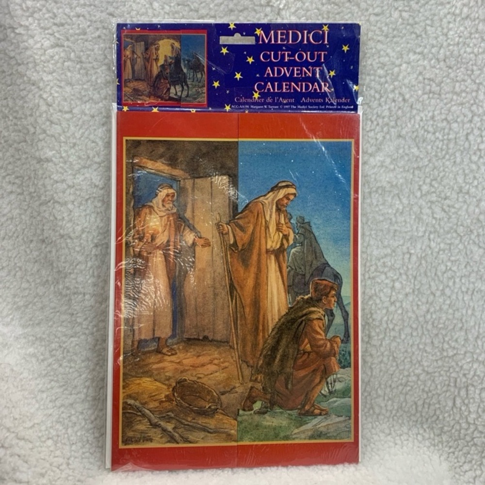 Medici cut out Advent Calendar 1997 Nativity Scene Made in England